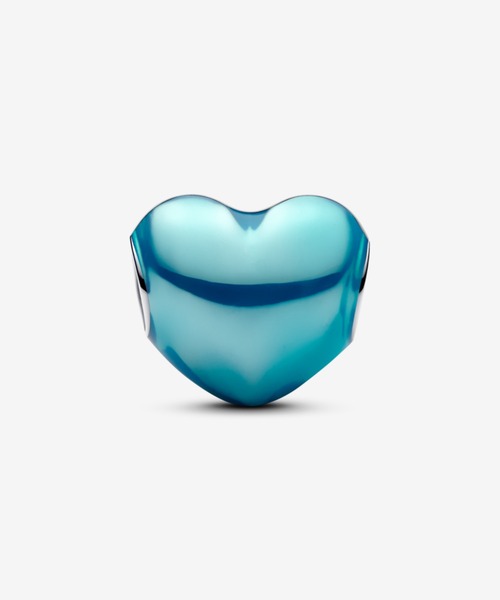 メタリック スカイブルー ハート チャーム（チャーム）｜Pandora