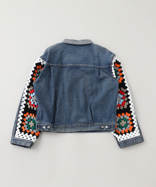 ジャケット・アウター DISCOVERED CROCHET DENIM BLOUSON 2025SS セール】CROCHET DENIM BLOUSON（デニムジャケット