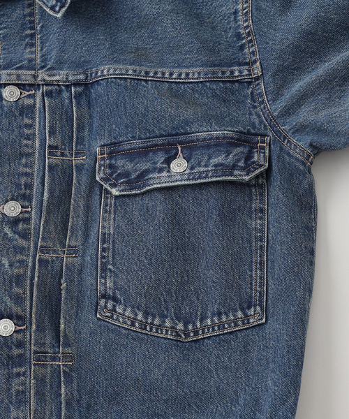 DISCOVERED（ディスカバード）の「DISCOVERED/ ディスカバード CROCHET DENIM BLOUSON（その他アウター・メンズ・ブラック/ネイビー・3）」の5枚目の写真