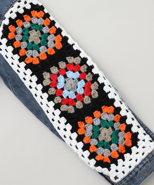 DISCOVERED（ディスカバード）の「DISCOVERED/ ディスカバード CROCHET DENIM BLOUSON（その他アウター・メンズ・ブラック/ネイビー・3）」の7枚目の写真