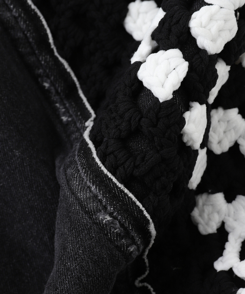 DISCOVERED（ディスカバード）の「DISCOVERED/ ディスカバード CROCHET DENIM BLOUSON（その他アウター・メンズ・ブラック/ネイビー・3）」の8枚目の写真