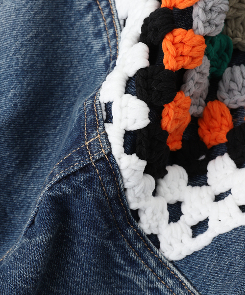 DISCOVERED（ディスカバード）の「DISCOVERED/ ディスカバード CROCHET DENIM BLOUSON（その他アウター・メンズ・ブラック/ネイビー・3）」の9枚目の写真