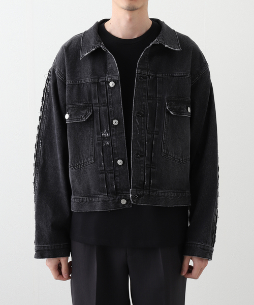 ジャケット・アウター DISCOVERED CROCHET DENIM BLOUSON 2025SS セール】CROCHET DENIM BLOUSON（デニムジャケット