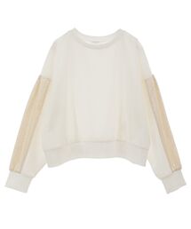 Green Parks | 箔プリントドッキング裏毛プルオーバー(スウェット)