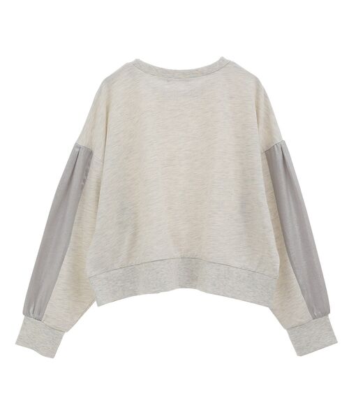 Green　Parks（グリーンパークス）の「箔プリントドッキング裏毛プルオーバー（スウェット・レディース・チャコールグレー/ホワイト系その他2/ホワイト系その他・FREE）」の18枚目の写真