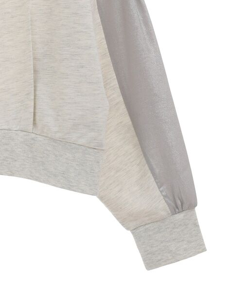 Green　Parks（グリーンパークス）の「箔プリントドッキング裏毛プルオーバー（スウェット・レディース・チャコールグレー/ホワイト系その他2/ホワイト系その他・FREE）」の20枚目の写真
