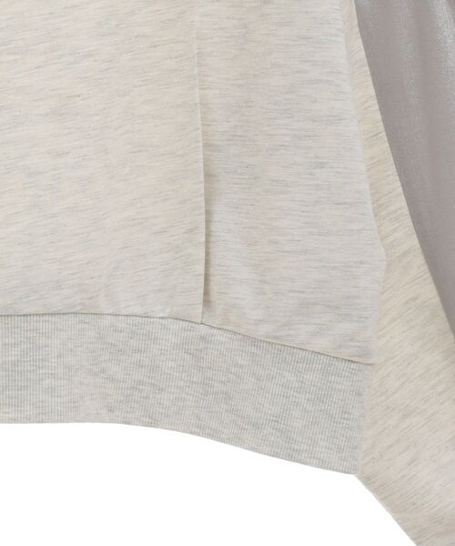 Green　Parks（グリーンパークス）の「箔プリントドッキング裏毛プルオーバー（スウェット・レディース・チャコールグレー/ホワイト系その他2/ホワイト系その他・FREE）」の9枚目の写真