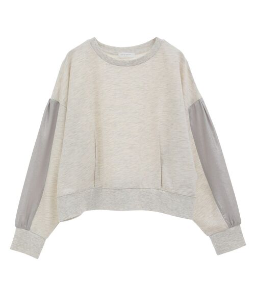 Green　Parks（グリーンパークス）の「箔プリントドッキング裏毛プルオーバー（スウェット・レディース・チャコールグレー/ホワイト系その他2/ホワイト系その他・FREE）」の12枚目の写真