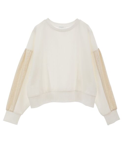 Green　Parks（グリーンパークス）の「箔プリントドッキング裏毛プルオーバー（スウェット・レディース・チャコールグレー/ホワイト系その他2/ホワイト系その他・FREE）」の14枚目の写真