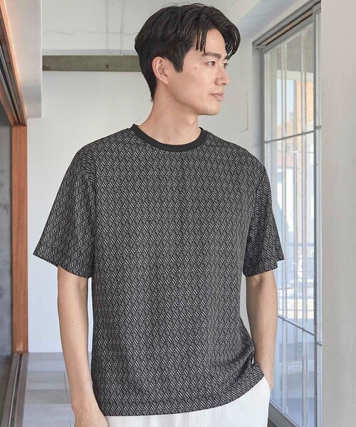 UNION STATION(ユニオンステーション)の「MIXジャガードT(Tシャツ/カットソー・メンズ・ブラック/ホワイト・S/M/L/LL)」の16枚目の写真