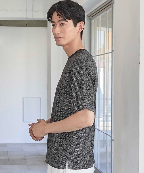 UNION STATION(ユニオンステーション)の「MIXジャガードT(Tシャツ/カットソー・メンズ・ブラック/ホワイト・S/M/L/LL)」の15枚目の写真