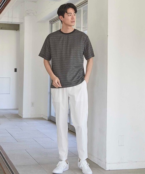 UNION STATION(ユニオンステーション)の「MIXジャガードT(Tシャツ/カットソー・メンズ・ブラック/ホワイト・S/M/L/LL)」の13枚目の写真
