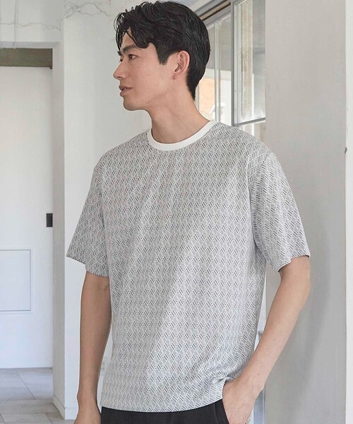 UNION STATION(ユニオンステーション)の「MIXジャガードT(Tシャツ/カットソー・メンズ・ブラック/ホワイト・S/M/L/LL)」の18枚目の写真
