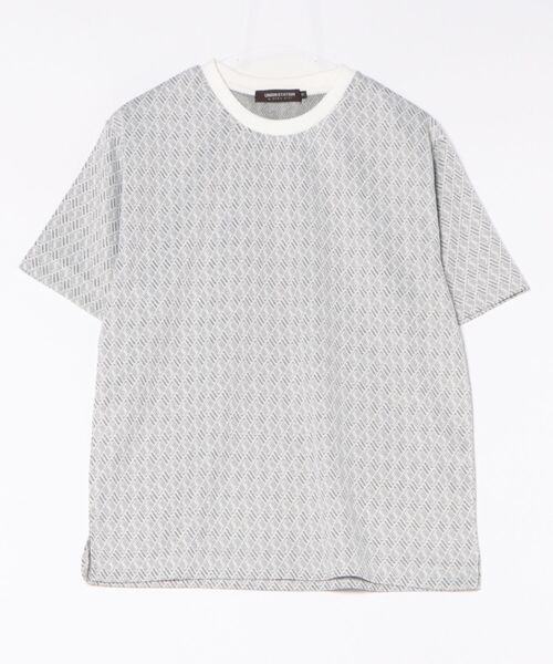 UNION STATION（ユニオンステーション）の「MIXジャガードT（Tシャツ/カットソー・メンズ・ブラック/ホワイト・S/M/L/LL）」の12枚目の写真