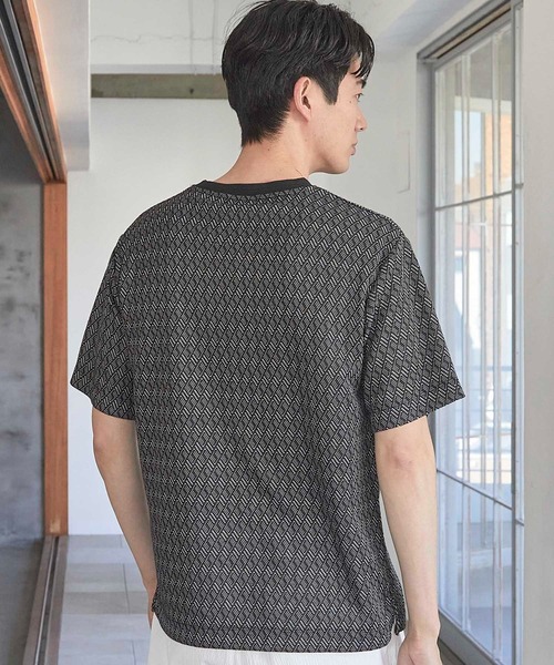 UNION STATION（ユニオンステーション）の「MIXジャガードT（Tシャツ/カットソー・メンズ・ブラック/ホワイト・S/M/L/LL）」の7枚目の写真