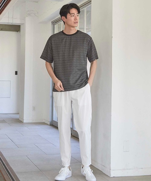 UNION STATION（ユニオンステーション）の「MIXジャガードT（Tシャツ/カットソー・メンズ・ブラック/ホワイト・S/M/L/LL）」の8枚目の写真