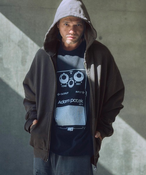 パーカー 「ADAMPATEK/アダムパテック」pigment dyeing zip hoodie/ピグメント染めジップパーカー レディース メンズ ADAMPATEK/アダムパテック】pigment dyeing zip hoodie