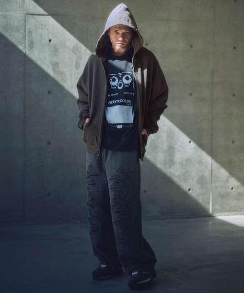 ADAMPATEK/pigment dyeing zip hoodie/ピグメント染めジップ