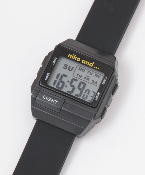 niko and...(ニコアンド)の「角デジタルウォッチ(デジタル腕時計・レディース・オレンジ/ホワイト/ピンク/ブラック・0)」の3枚目の写真
