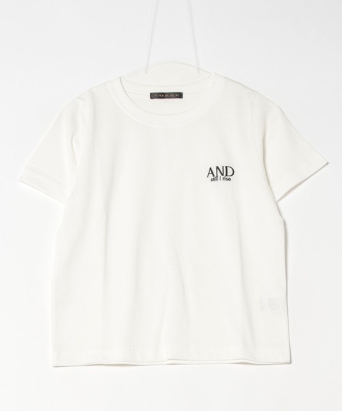 GORGE(ゴージ)の「《ワンポイント刺繍×シンプル》レディース 半袖Tシャツ 綿混 カジュアル 春夏秋(Tシャツ/カットソー・レディース・オフホワイト/レッド/イエロー/ネイビー/ブラック・F)」の3枚目の写真