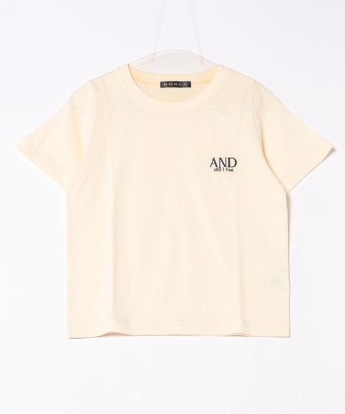 GORGE(ゴージ)の「《ワンポイント刺繍×シンプル》レディース 半袖Tシャツ 綿混 カジュアル 春夏秋(Tシャツ/カットソー・レディース・オフホワイト/レッド/イエロー/ネイビー/ブラック・F)」の1枚目の写真