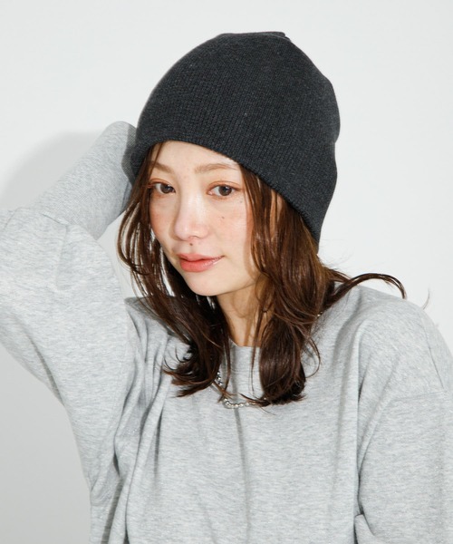 URBAN RESEARCH Sonny Label（アーバンリサーチサニーレーベル）の「コットンシングルニット帽（ニットキャップ/ビーニー・レディース・グレー/モカ/ブラック・ONE）」の2枚目の写真