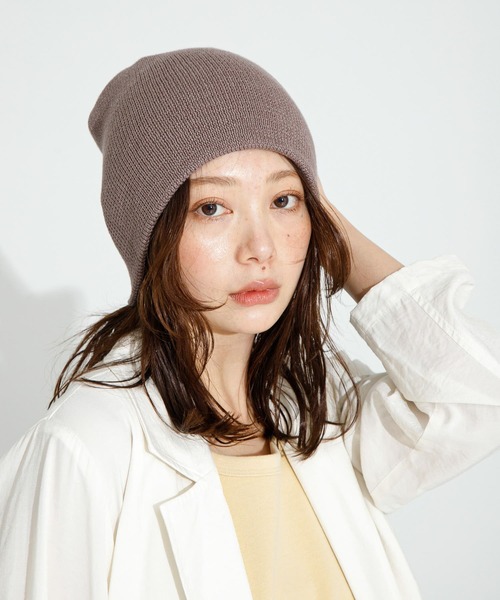 URBAN RESEARCH Sonny Label（アーバンリサーチサニーレーベル）の「コットンシングルニット帽（ニットキャップ/ビーニー・レディース・グレー/モカ/ブラック・ONE）」の4枚目の写真
