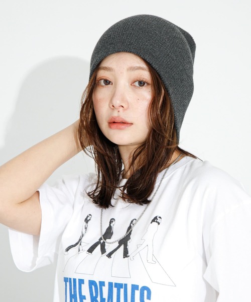 URBAN RESEARCH Sonny Label（アーバンリサーチサニーレーベル）の「コットンシングルニット帽（ニットキャップ/ビーニー・レディース・グレー/モカ/ブラック・ONE）」の7枚目の写真