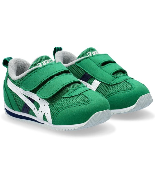 SUKUSUKU（スクスク）の「ASICS SUKU2/アシックス スクスク キッズ ベビー スニーカー ベルクロ 足育 IDAHO BABY 4 300（スニーカー・キッズ・グリーン/ブルー/ネイビー/ベージュ・15.5cm/14.5cm/15.0cm/14.0cm）」の3枚目の写真