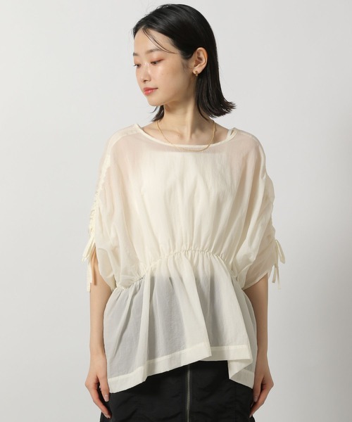 LAKOLE（ラコレ）の「2WAYドロストスリーブブラウス / 327750（シャツ/ブラウス・レディース・オフホワイト/イエロー/チャコールグレー・FREE）」の10枚目の写真