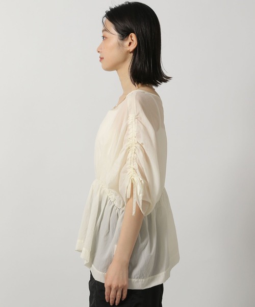 LAKOLE（ラコレ）の「2WAYドロストスリーブブラウス / 327750（シャツ/ブラウス・レディース・オフホワイト/イエロー/チャコールグレー・FREE）」の9枚目の写真