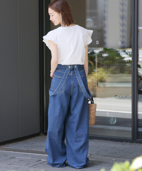 JOURNAL STANDARD relume（ジャーナルスタンダード　レリューム）の「《WEB限定追加》フリルスリーブTシャツ（Tシャツ/カットソー・レディース・ブラック/ホワイト/ブラウン・FREE）」の13枚目の写真