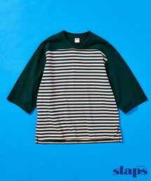 ☆EDIFICE/エディフィス ボーダー柄 7分袖Tシャツ/メンズ/46(M) 美品】EDIFICE エディフィス 日本製 トリムボーダー 半袖Tシャツ