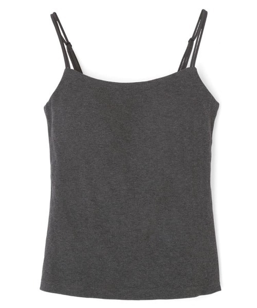 northerly(ノーザリー)の「【ブラキャミ】リブカップ付きブラトップロング(キャミソール・レディース・ホワイト/ブラック/グレー・LARGE/MEDIUM)」の1枚目の写真