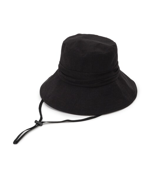 grove（グローブ）の「ワイドブリムハット【UVカット・あご紐付】（ハット・レディース・ブラック/ネイビー/ベージュ・00）」の2枚目の写真