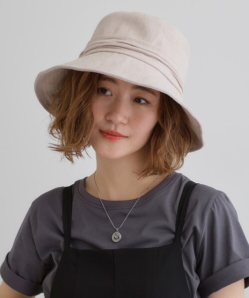 grove（グローブ）の「ワイドブリムハット【UVカット・あご紐付】（ハット・レディース・ブラック/ネイビー/ベージュ・00）」の11枚目の写真