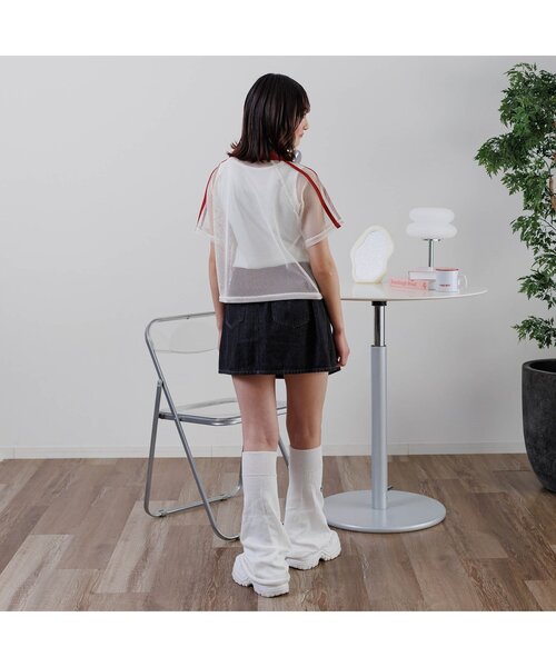 algy（アルジー）の「ラップ風プリーツスカート（スカート・キッズ・ブラック/サックスブルー/カーキ・XX-SMALL/MEDIUM/X-SMALL/SMALL）」の5枚目の写真