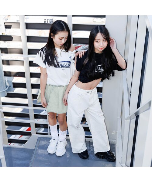 algy（アルジー）の「ラップ風プリーツスカート（スカート・キッズ・ブラック/サックスブルー/カーキ・XX-SMALL/MEDIUM/X-SMALL/SMALL）」の6枚目の写真