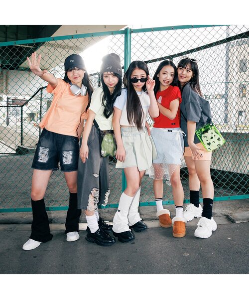 algy（アルジー）の「ラップ風プリーツスカート（スカート・キッズ・ブラック/サックスブルー/カーキ・XX-SMALL/MEDIUM/X-SMALL/SMALL）」の7枚目の写真