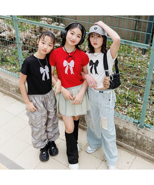 algy（アルジー）の「ラップ風プリーツスカート（スカート・キッズ・ブラック/サックスブルー/カーキ・XX-SMALL/MEDIUM/X-SMALL/SMALL）」の9枚目の写真