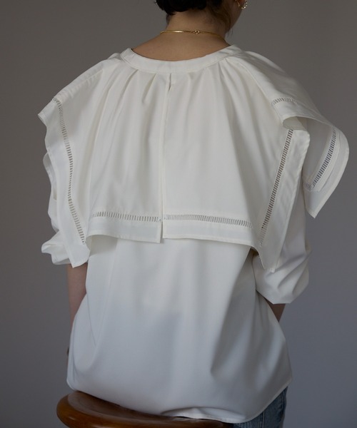 each（イーチ）の「セーラーカラースキッパーブラウス（シャツ/ブラウス・レディース・ホワイト/ブラック・FREE）」の8枚目の写真