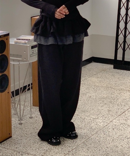 VIBGYOR（ヴィブジョー）の「【LAMPOON】フリルスエットパンツ（スウェットパンツ・レディース・ライトグレー/ダークグレー/ブラック・FREE）」の17枚目の写真