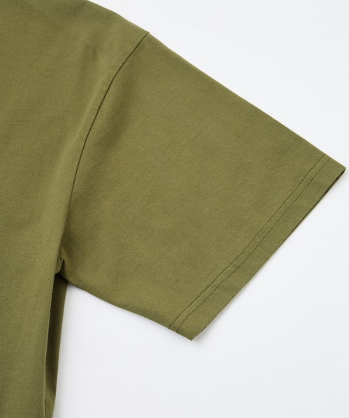 X-girl（エックスガール）の「DISTORTED LOGO S/S TEE（Tシャツ/カットソー・レディース・オリーブ/ブラック/ホワイト・S/M/L）」の8枚目の写真