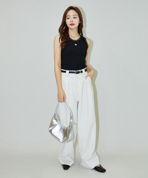 新品未使用:MARY QUANT × PUBLUX/ シアー リボン付きトップス PUBLUX（パブリュクス）の「MARY QUANT × PUBLUX/マリークワント