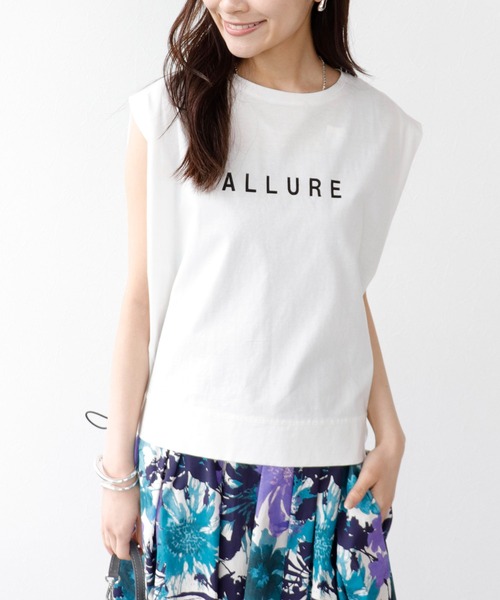 Jines（ジネス）の「タックショルダー ノースリーブカットソー（Tシャツ/カットソー・レディース・チャコールグレー/ホワイト/ブラック・38）」の2枚目の写真