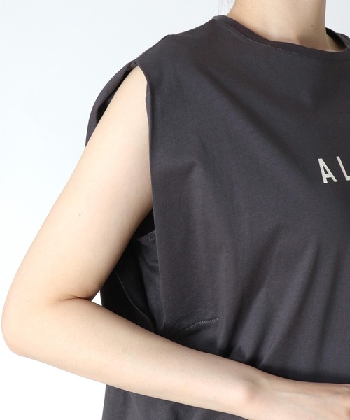 Jines（ジネス）の「タックショルダー ノースリーブカットソー（Tシャツ/カットソー・レディース・チャコールグレー/ホワイト/ブラック・38）」の22枚目の写真