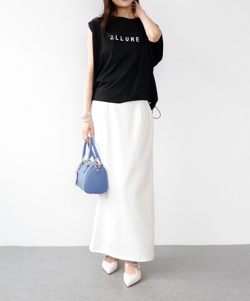 Jines（ジネス）の「タックショルダー ノースリーブカットソー（Tシャツ/カットソー・レディース・チャコールグレー/ホワイト/ブラック・38）」の14枚目の写真
