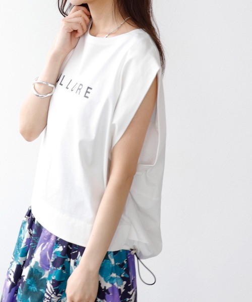 Jines（ジネス）の「タックショルダー ノースリーブカットソー（Tシャツ/カットソー・レディース・チャコールグレー/ホワイト/ブラック・38）」の13枚目の写真