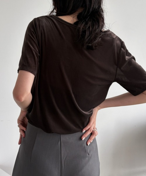 bita.（ビタ）の「ビスチェライクトップス（Tシャツ/カットソー・レディース・ブラウン/ネイビー・FREE）」の10枚目の写真