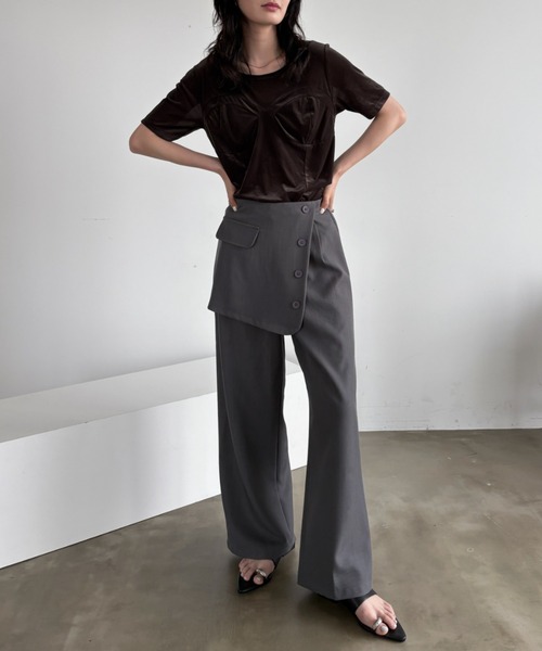 bita.（ビタ）の「ビスチェライクトップス（Tシャツ/カットソー・レディース・ブラウン/ネイビー・FREE）」の7枚目の写真